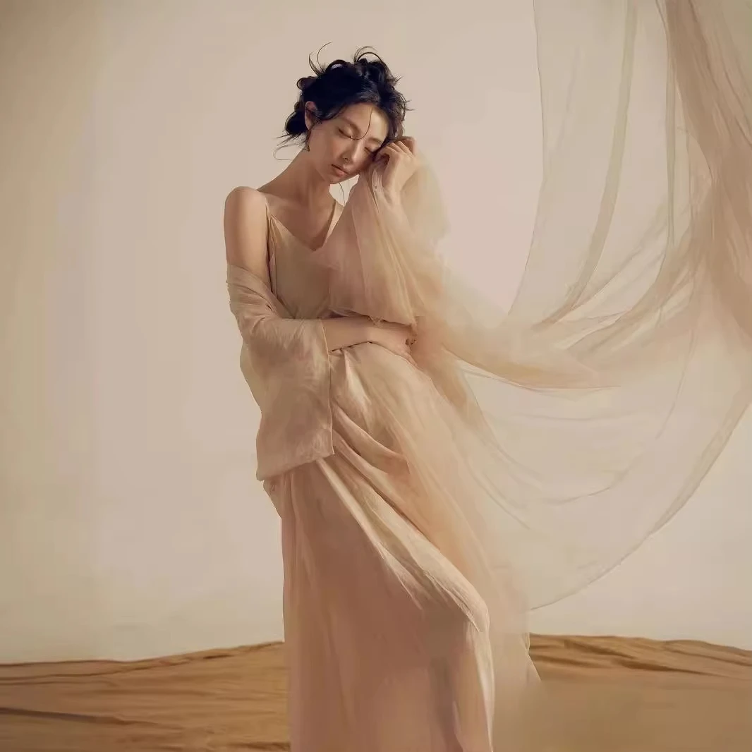 Vestido premamá vintage francés para sesión de fotos - imagen 2