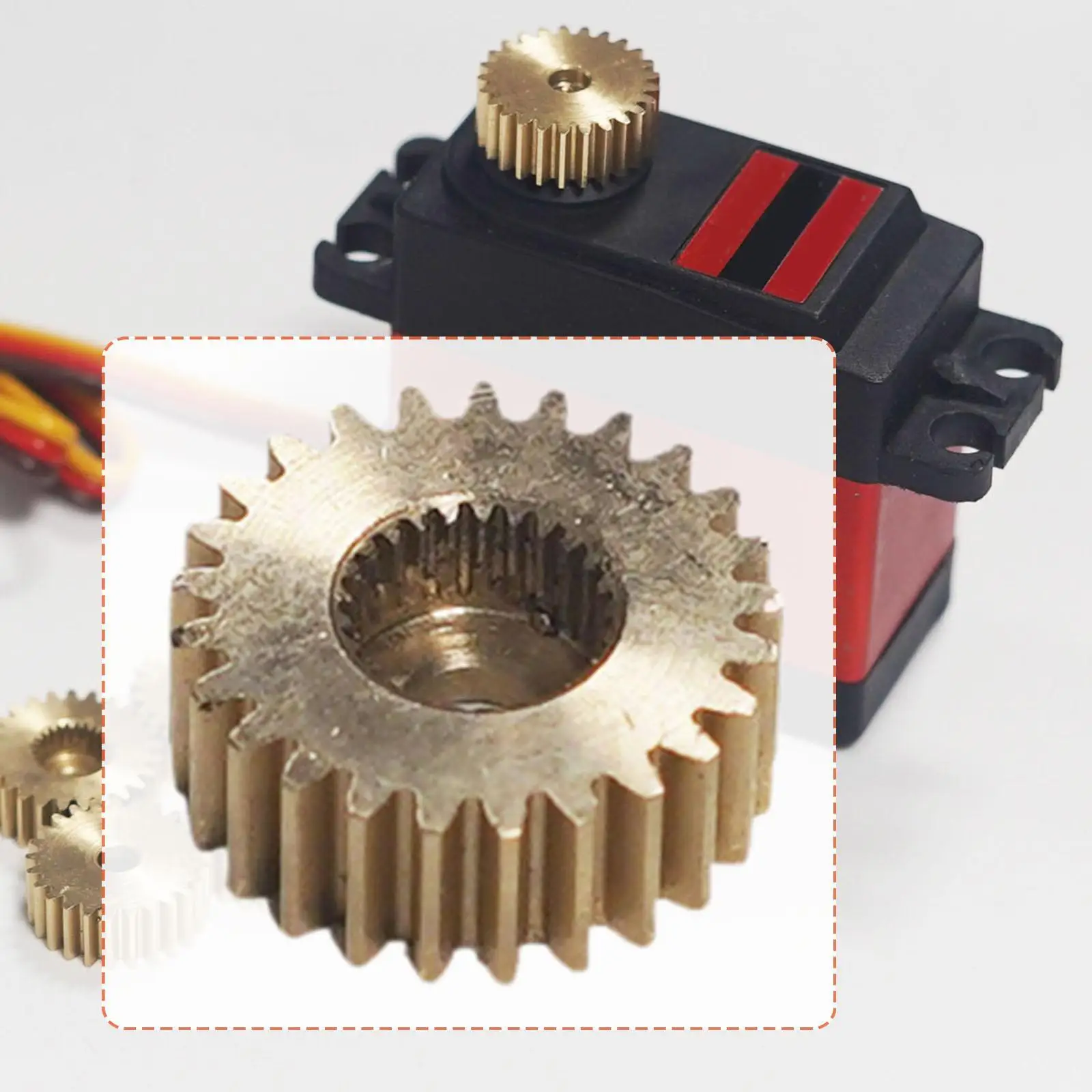 Servo engranaje de latón estriado 25T, tren, engranaje de Metal duradero, accesorio profesional para robótica y maquinaria - imagen 3