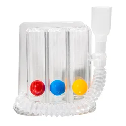Entrenador respiratorio pulmonar de bolas con sistema de medición