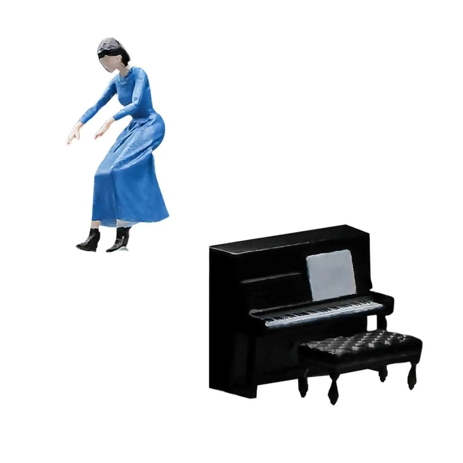 Miniature Dollhouse Home Ornaments Resin Minature Doll Figure Model Doll House Accessory for Car Vehicles Dollhouse Living Room