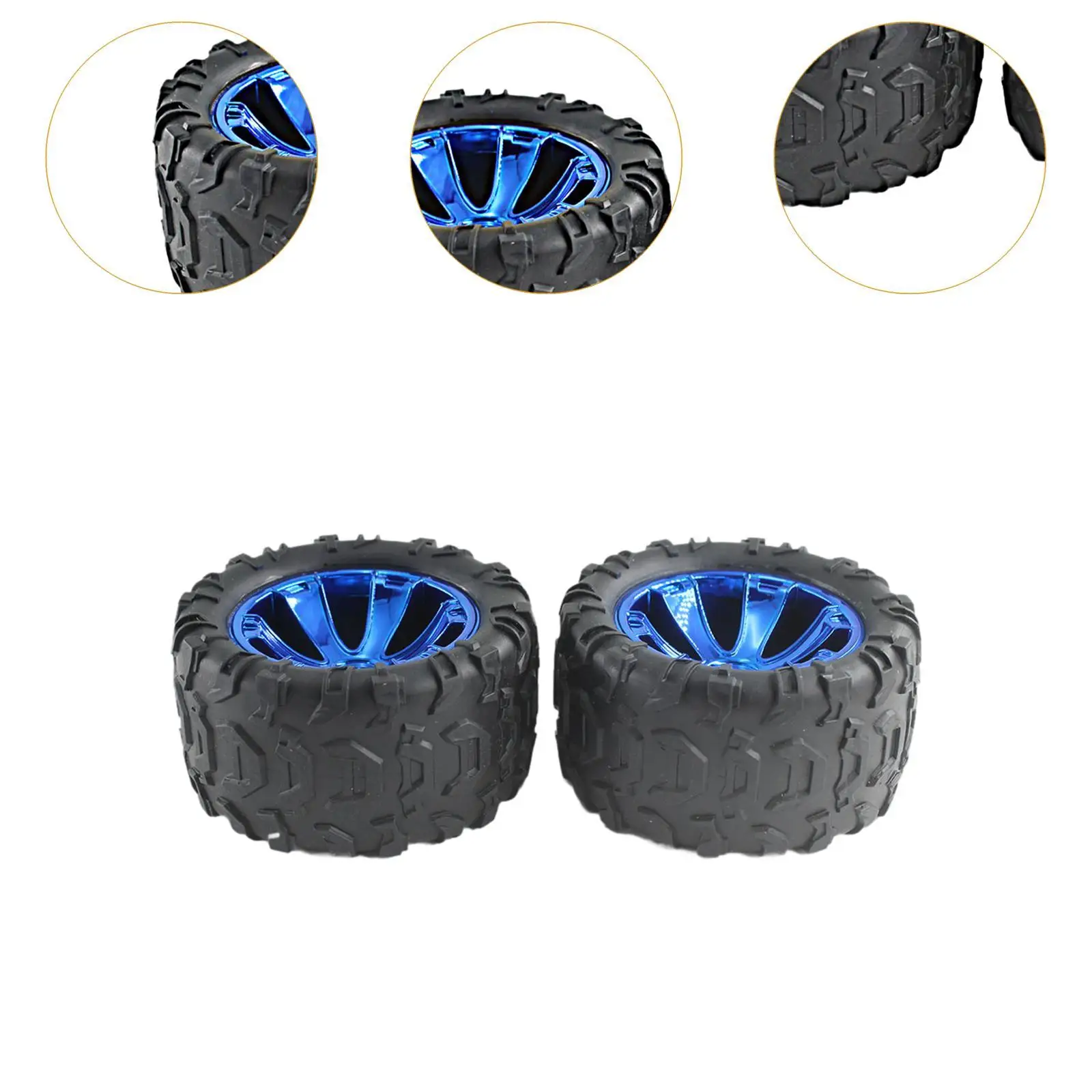 2Pcs 1/14 RC Car Tire Set Professional Easy to Install RC Components Car Spare