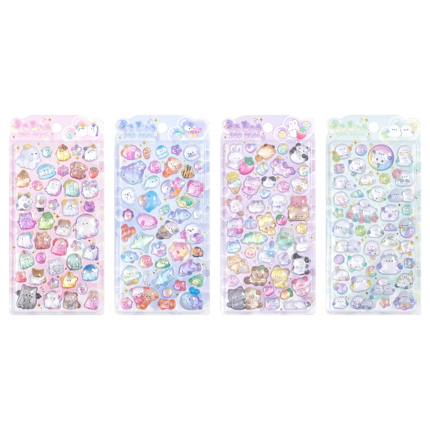 Estudiante Kawaii 3D relieve álbum de recortes pegatina gelatina dibujos animados Animal fantasma diario pegatina DIY decoración Kpop papelería pegatina - imagen 5