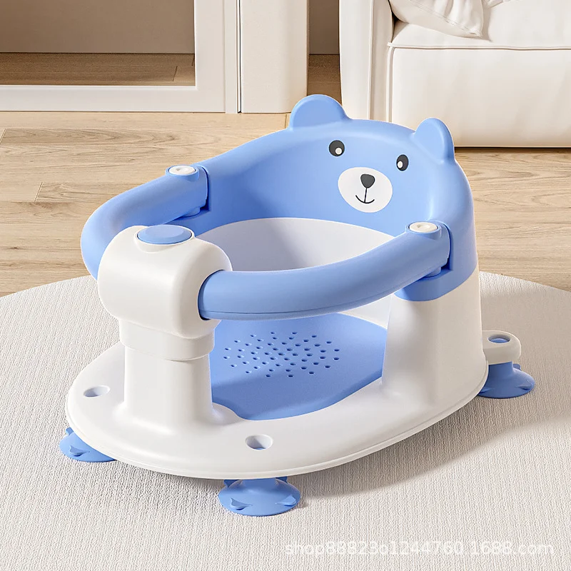Silla de baño antideslizante para niños de más de 3 meses, asiento de ducha para niños pequeños con soporte para bañera, banco de bañera seguro para bebés - imagen 5