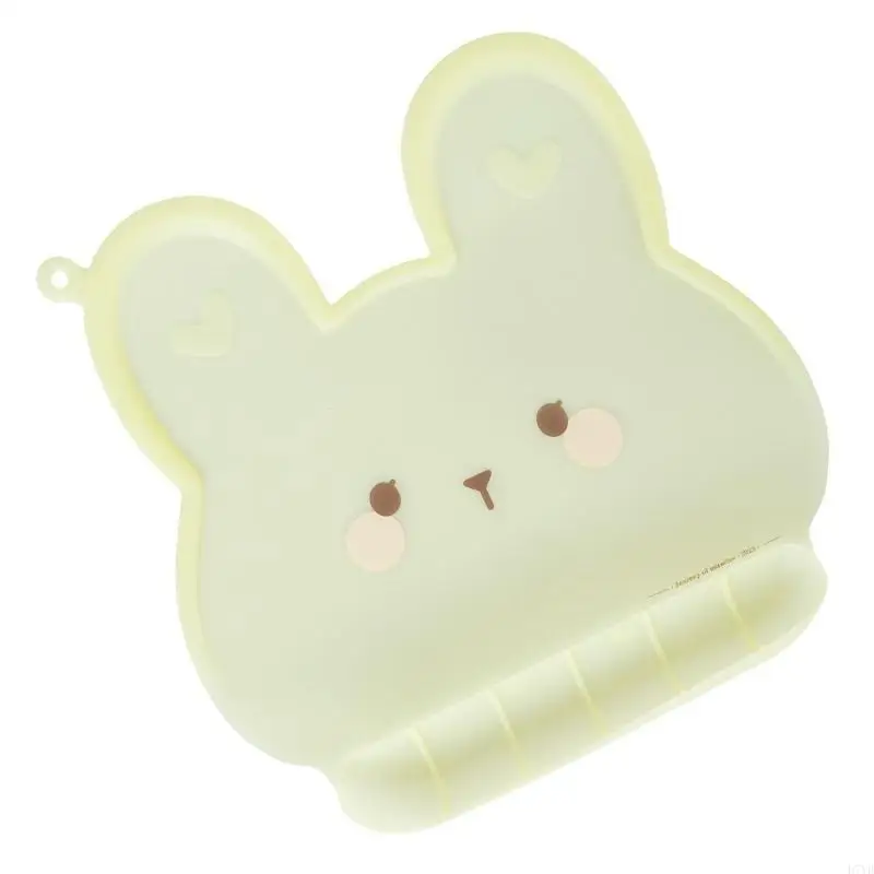 Mantel Individual silicona con forma conejo D7YD, mantel individual para cena viaje, tapete para comida reutilizable