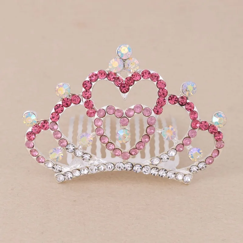 Peineta de tiara para niñas con piedras de imitación brillante - imagen 3
