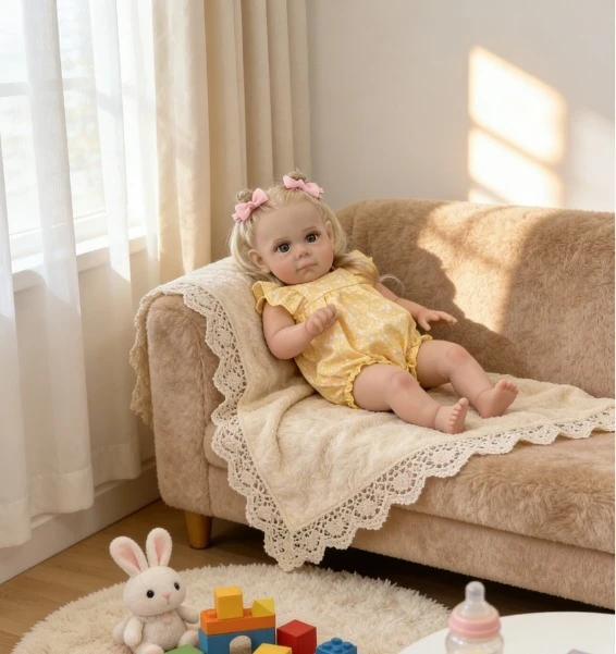 Muñeca renacida Maggie piel 3D tacto suave