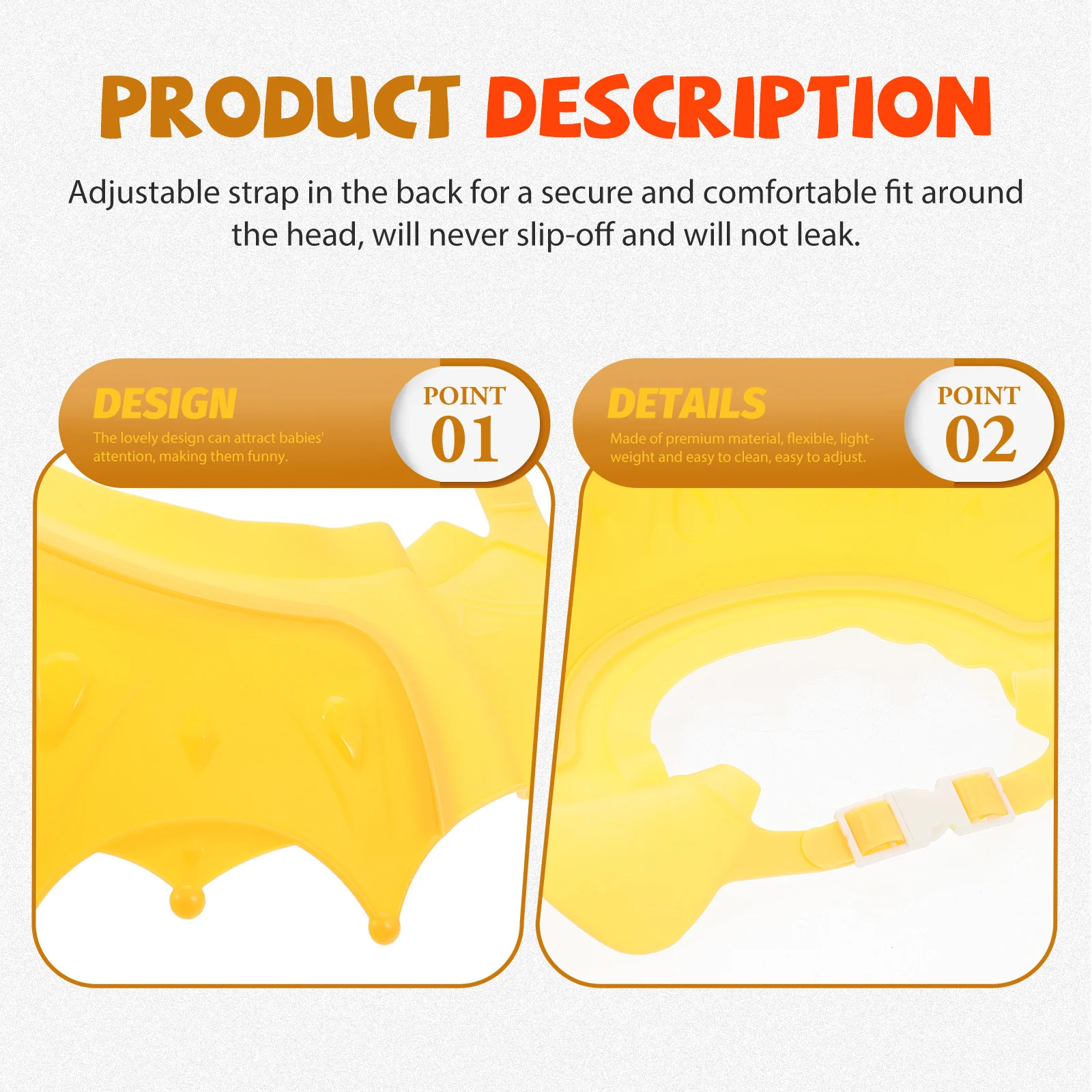 Gorro para lavar el cabello de bebé, gorro de baño para niños, gorro de champú impermeable ajustable para ducha, corte de pelo, protección solar, gorros de baño para niños