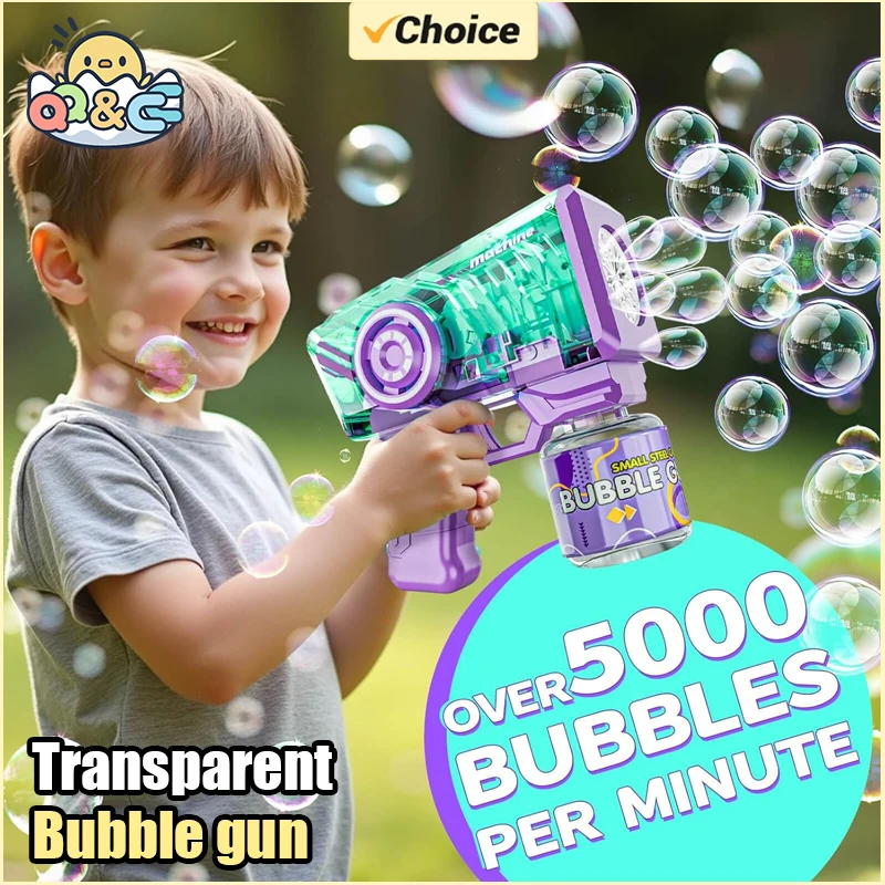 Pistola de burbujas para bebé, juguete eléctrico de mano, máquina de burbujas de jabón sin caída, varita de juguete, juguetes para niños al aire libre, regalo del Día de los niños