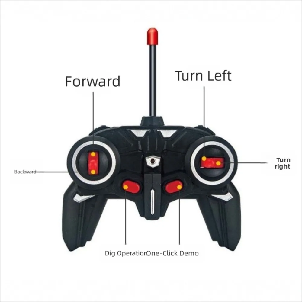Nueva excavadora de Control remoto de aleación de plástico, excavadoras de orugas amarillas 1:24, excavadora RC de 6 canales de 2,4 Ghz, juguete, regalo para niños - imagen 2