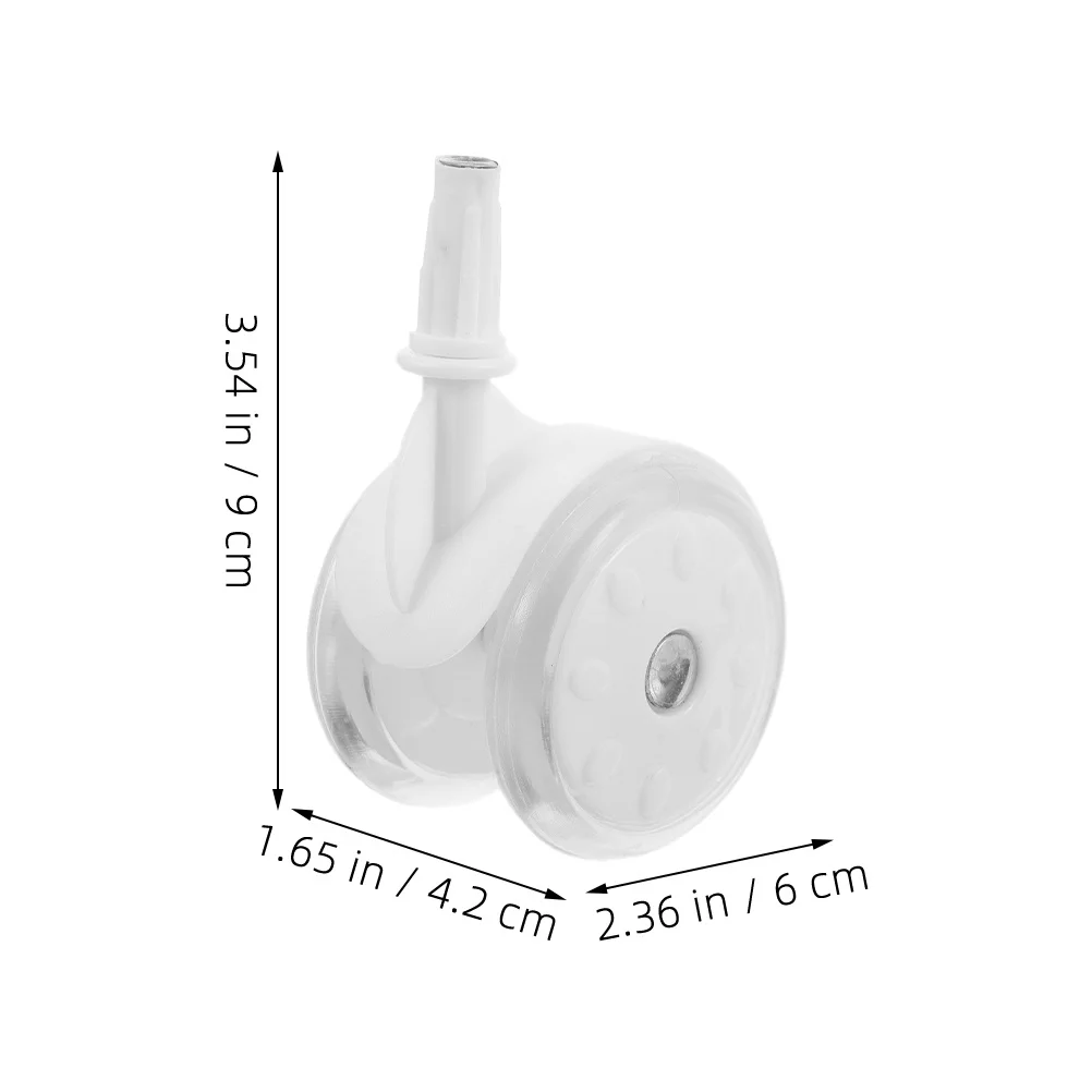 Rueda de andador para bebé, repuesto Universal de goma de plástico, rodillos lisos duraderos, accesorios para rueda de andador, 2 uds. - imagen 4