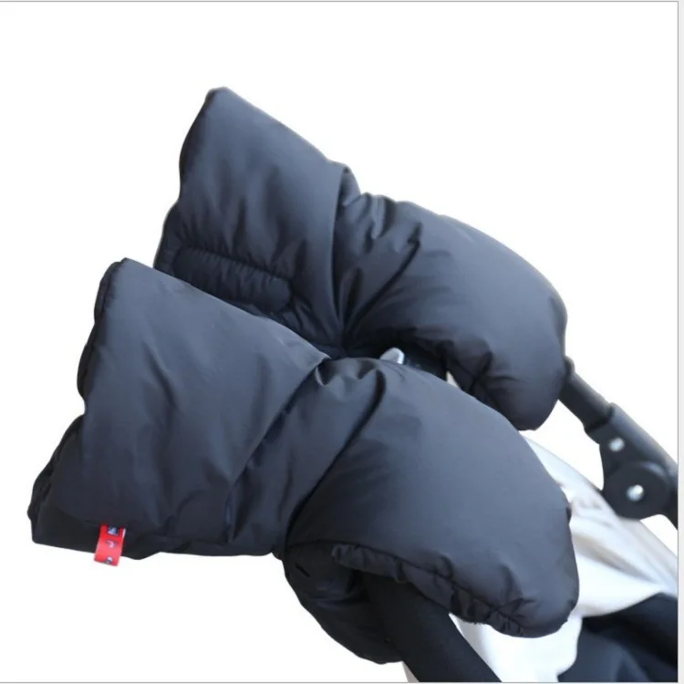 Guantes cálidos para cochecito de bebé, guantes cálidos de terciopelo a prueba de viento y frío, artefacto antideslizante, accesorios universales gruesos para cochecito, invierno - imagen 3