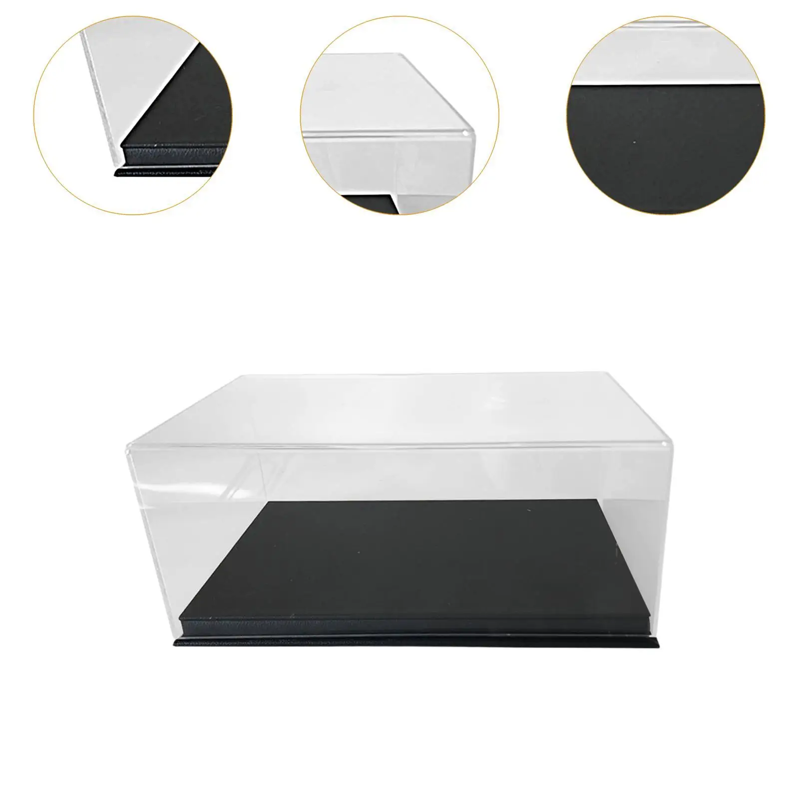Acrylic Display Case with Base Figure Display Case for Dolls Toys Model Cars