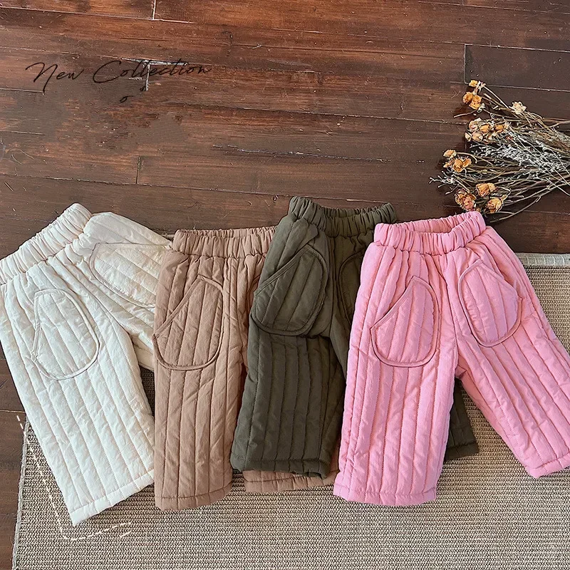 NewBoys Pantalones de algodón con cintura elástica para niñas - imagen 2