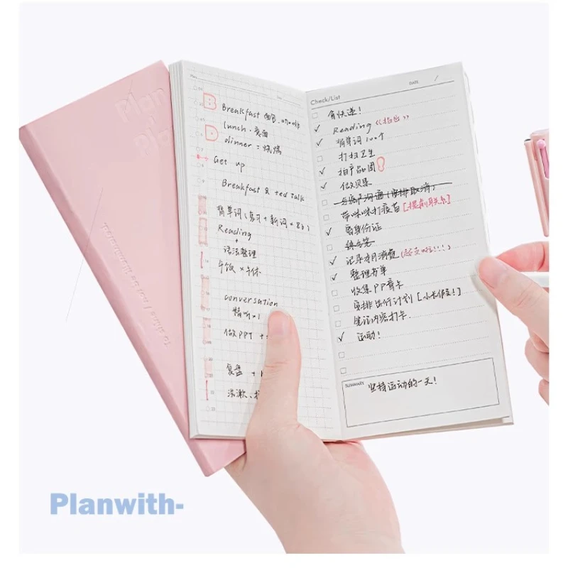 Libro planificador semanal de 80 hojas, cuaderno para chica, manual de semanas Kawaii, regalo de graduación atractivo, Plan diario, semanal y diario - imagen 3