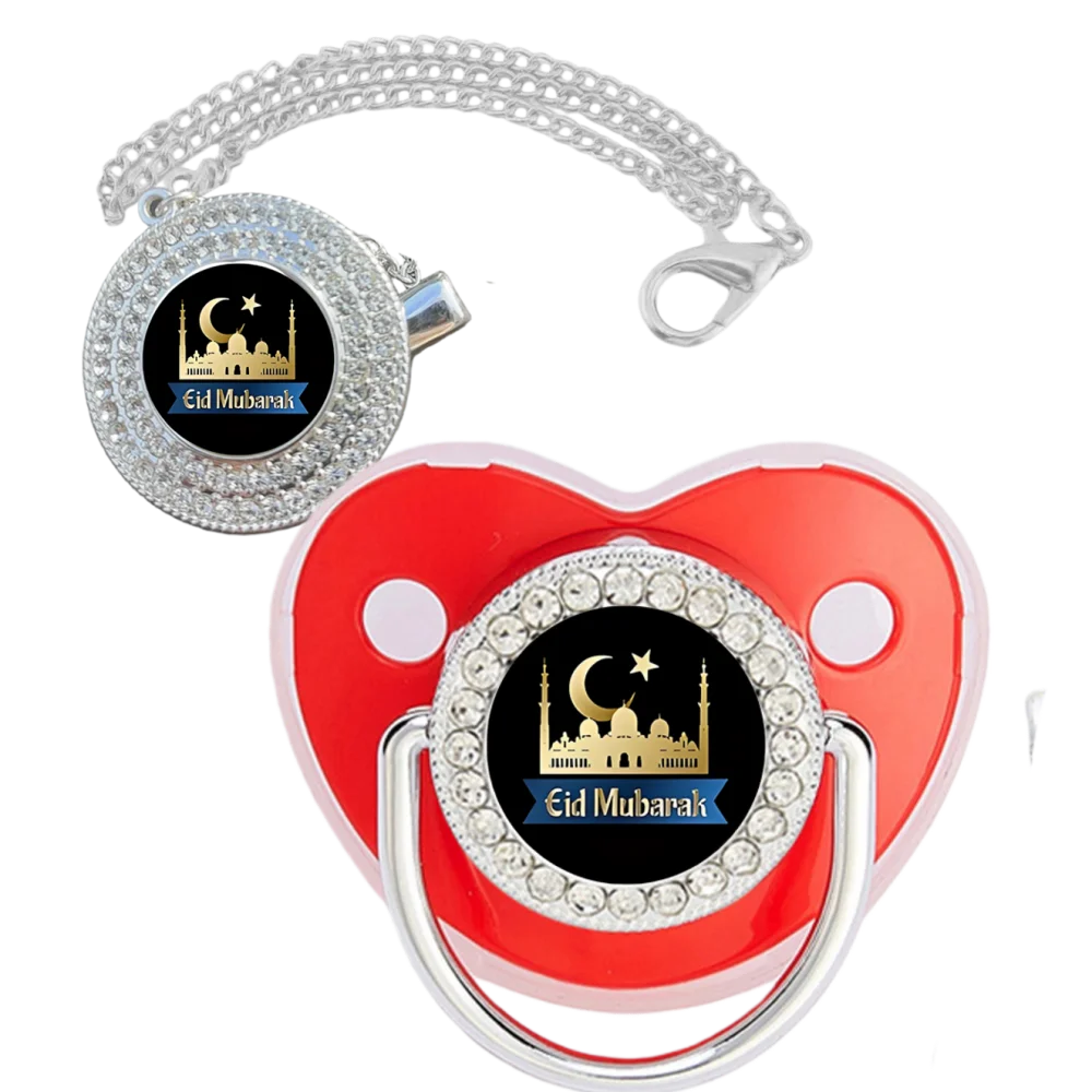 2025 Kawaii's nuevo chupete para bebé con cremallera, juguete con dientes de silicona, soporte para chupete, alimenta regalos de cadena de chupete para bebé musulmán - imagen 2