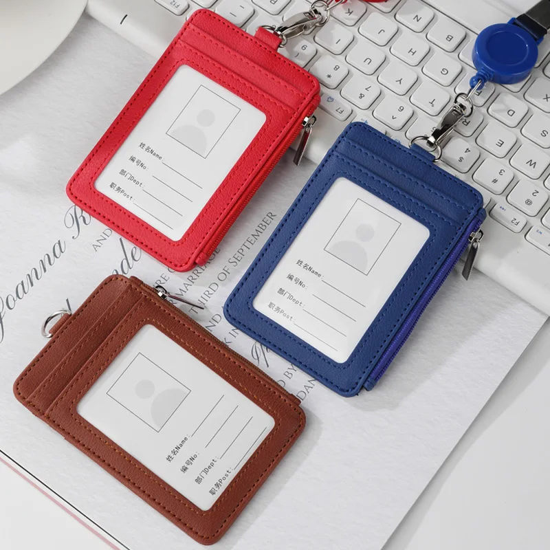 Portatarjetas de identificación de trabajo retráctil, hebilla de cordón, Control de acceso, funda para pase de estudiante, tarjetero para tarjetas de visita, tarjetero para tarjetas de crédito bancarias - imagen 5