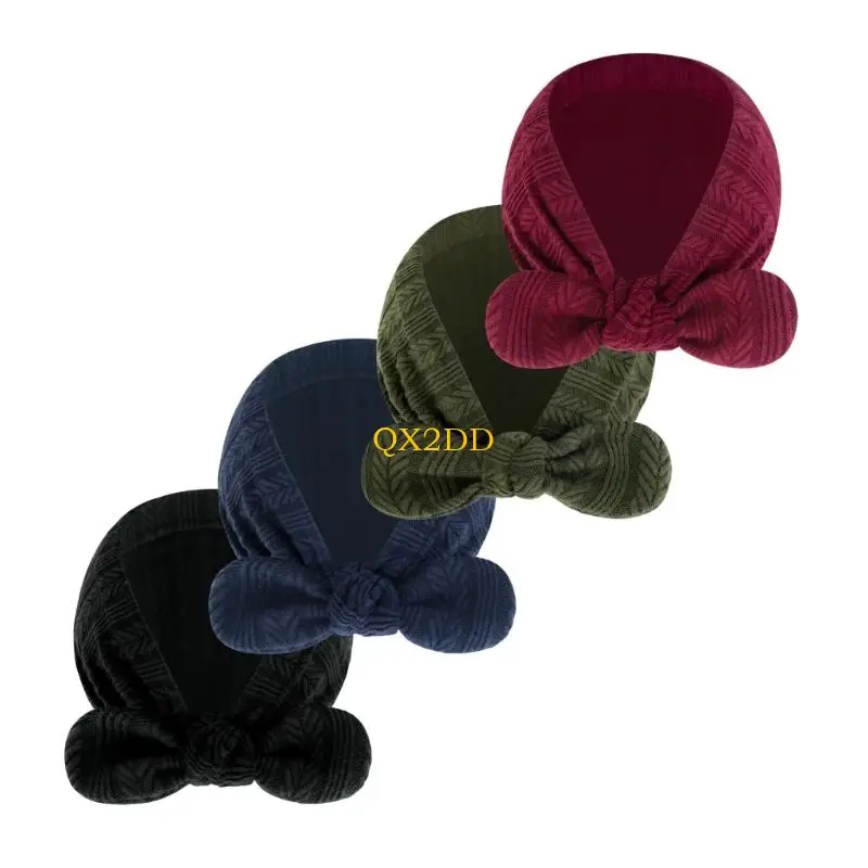 Gorro de algodón con lazo suave para bebé recién nacido - imagen 4