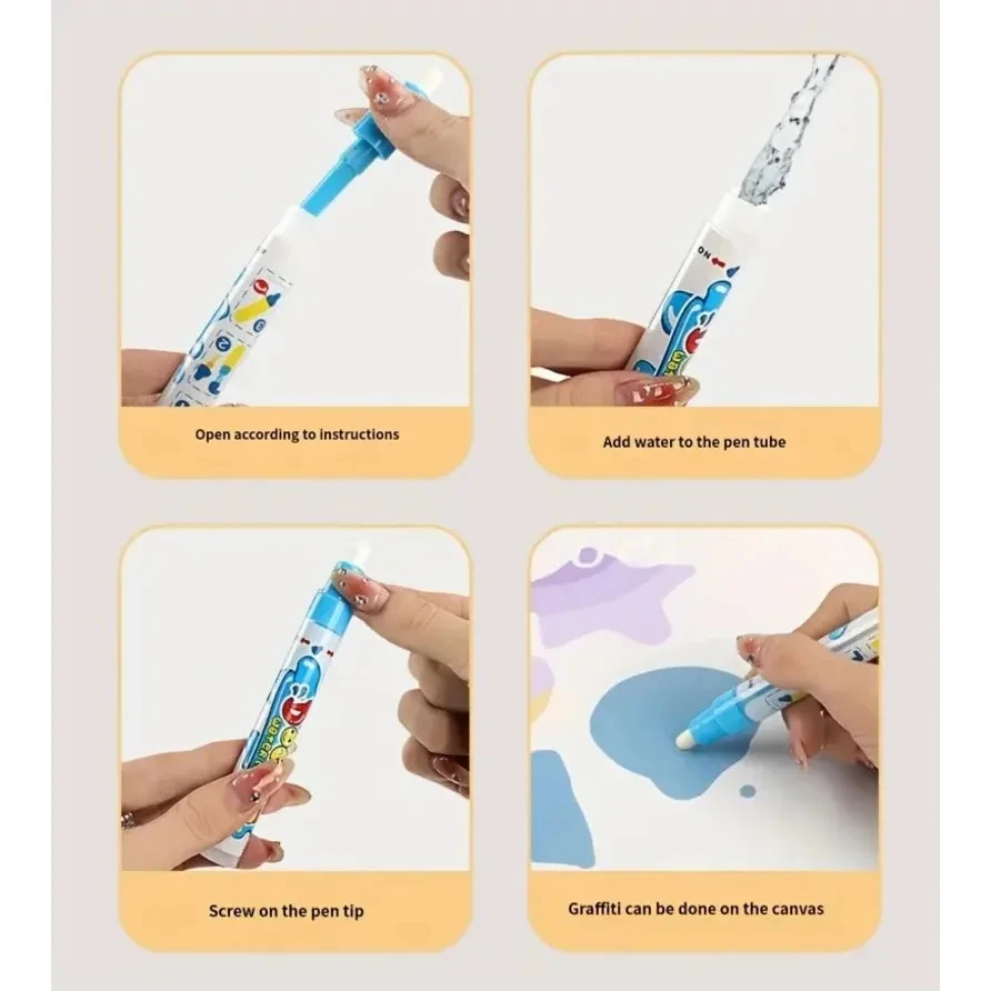 Tapete para garabatear con agua de 100x80cm, tapete mágico para garabatear, tapete para colorear, tablero de dibujo, juguetes educativos para niños y niñas de 2 a 7 años - imagen 5