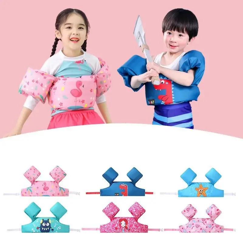 Juguetes de natación para niños, flotador de manga de brazo, anillo flotante de espuma de dibujos animados, chaleco de flotabilidad de vida segura, chaqueta, equipo de entrenamiento de natación - imagen 3