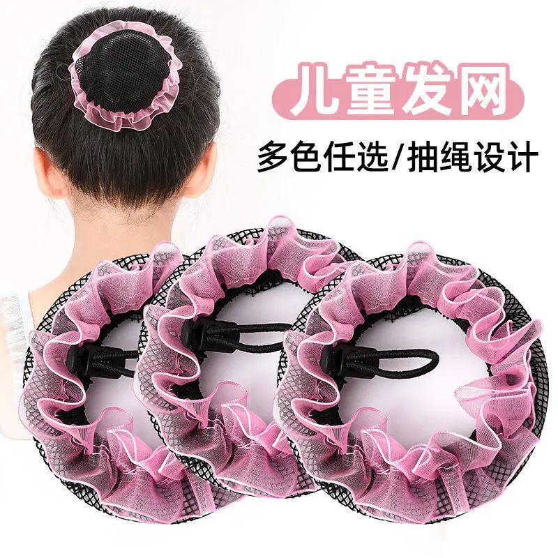 Círculo de pelo invisible para niñas – Diadema de flores con redecilla - imagen 4