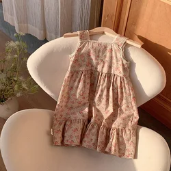 Vestido vintage de encaje floral verano para niñas – Ligero elegante