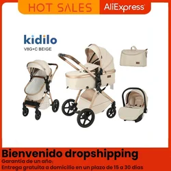 Cochecito de bebé vendedor caliente 3 en 1 sistema de viaje, cochecito de bebé ligero de alta vista para usted, envío gratis mamabag