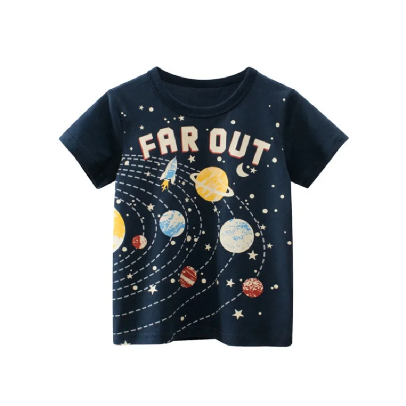 Camiseta manga corta de algodón para niños – Con dibujos alegres - imagen 2