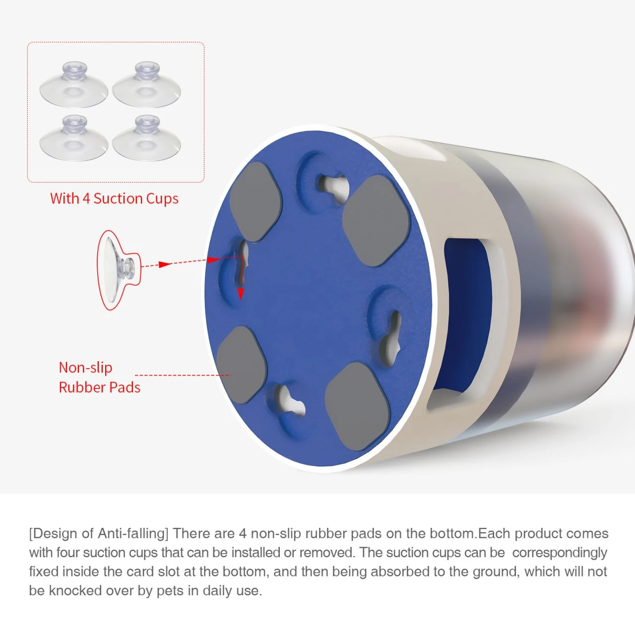 Juguetes rompecabezas para perros, juguetes interactivos, dispensador automático de alimentos con catapulta, alimentador lento, prensa, fugas de alimentos y granero antideslizante transparente - imagen 5