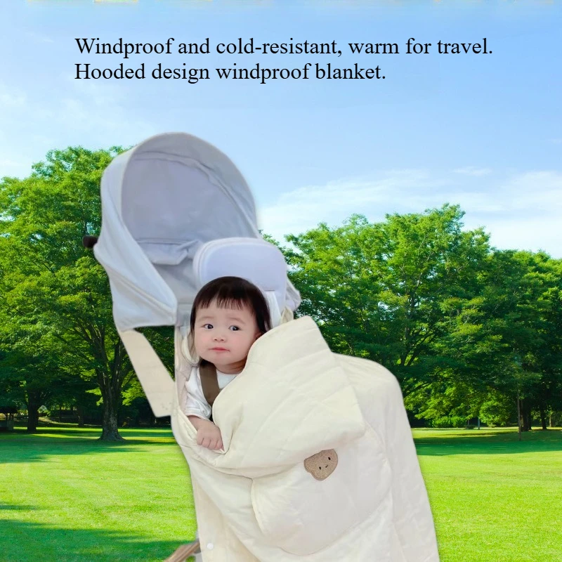BabyfondKids-Manta gruesa a prueba de viento para otoño e invierno, funda para cochecito, manta, taburete de cintura para bebé, capa para Halloween - imagen 4