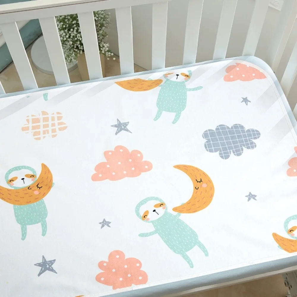 Almohadillas para cambiar pañales de algodón para bebé, alfombrilla para cambiar animales, almohadilla para cambiar impermeable, esteras absorbentes plegables, lavables y portátiles