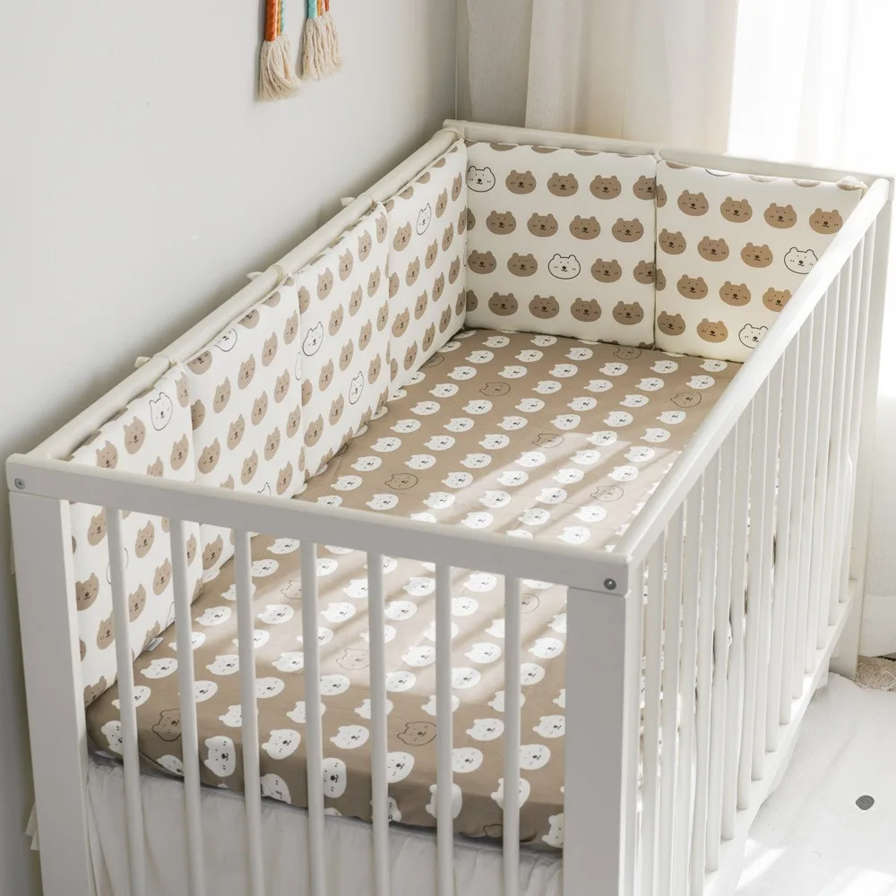 6 uds parachoques de cuna de algodón cama de bebé trenza Protector de cama de bebé nórdico Protector de cuna de bebé parachoques de recién nacido parachoques de cuna infantil 30*30cm