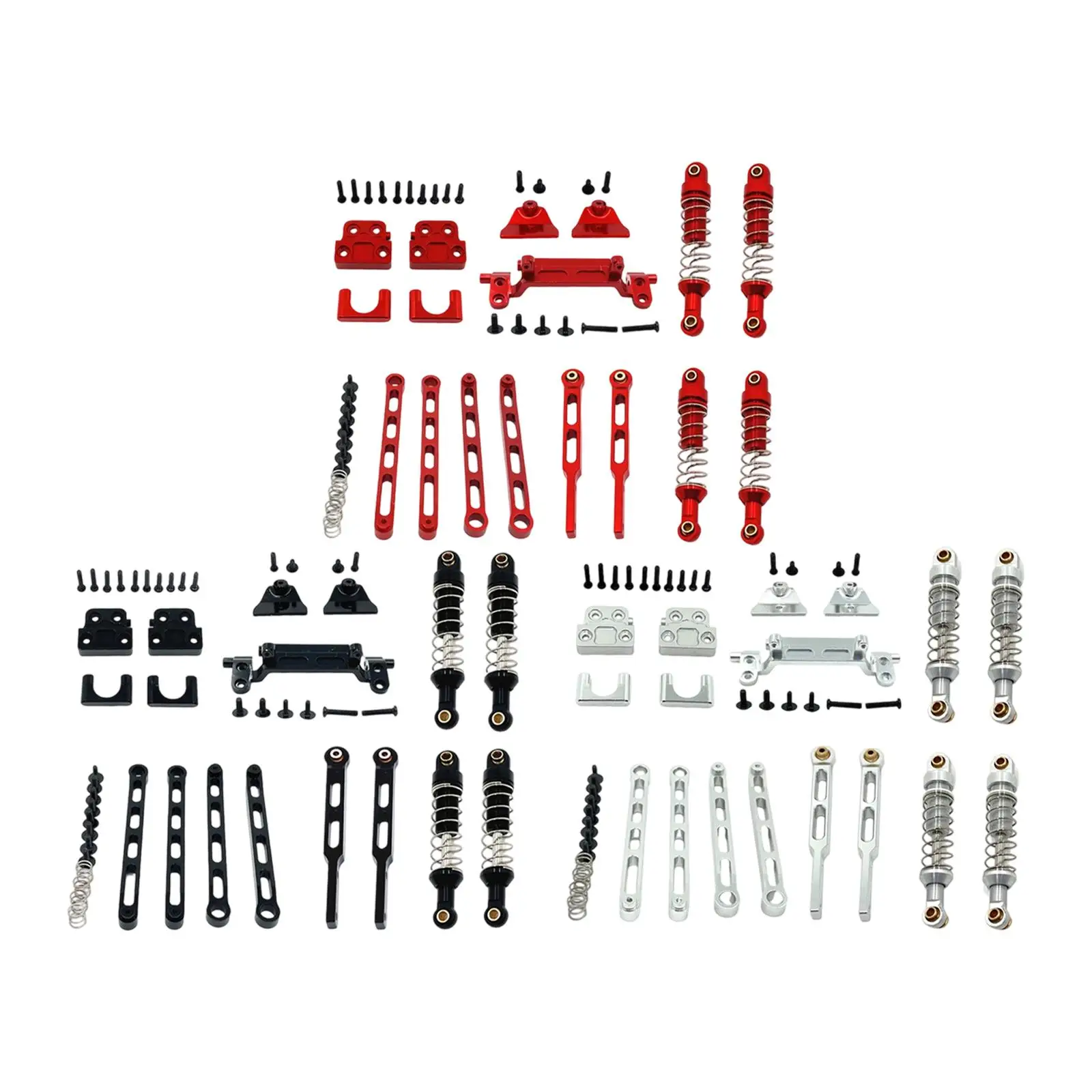 Soporte de choque RC, amortiguador de Metal, varilla de tracción, varilla de enlace delantera y trasera adecuada para actualizaciones de coche 1/12 RC al aire libre - imagen 2