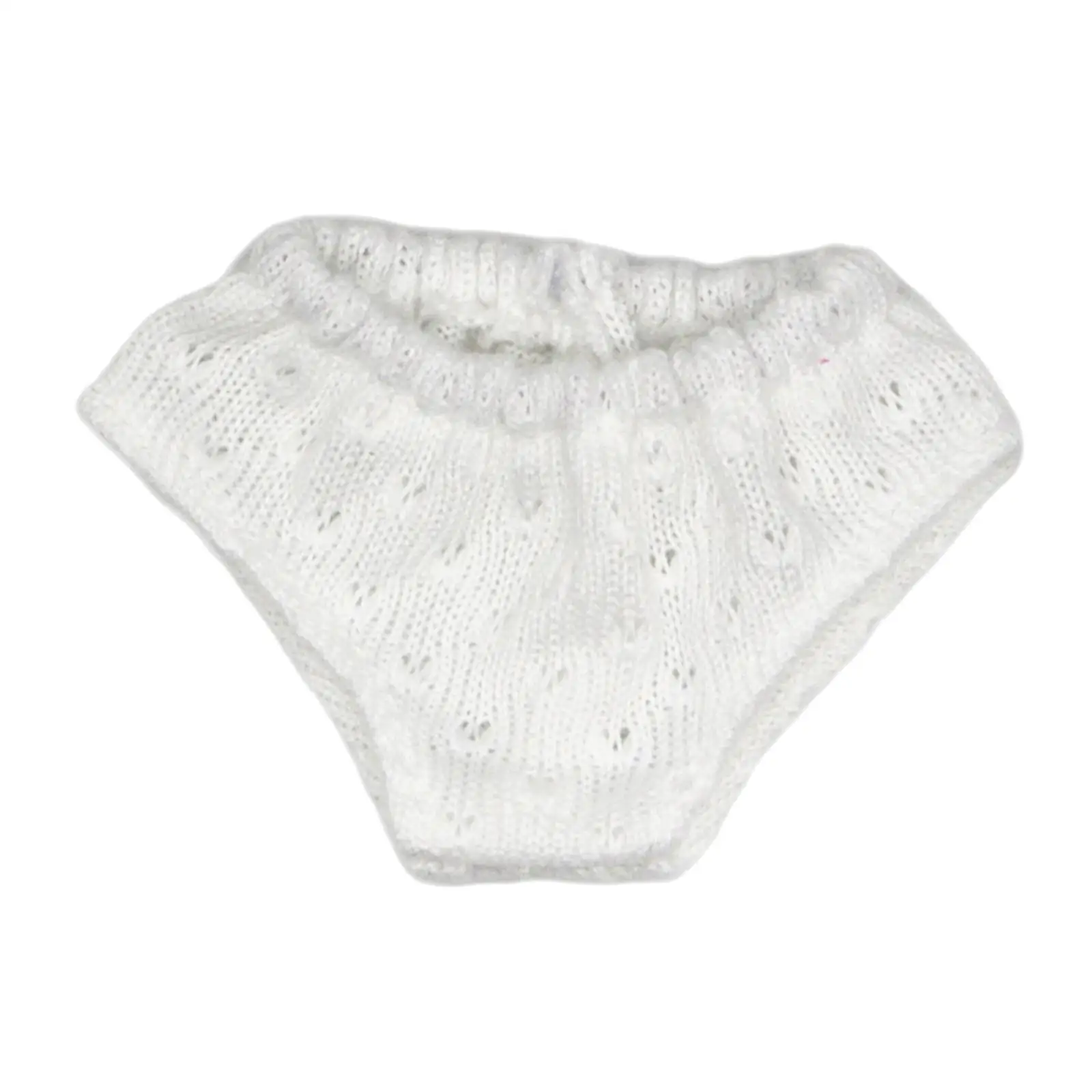 Doll Underwear Clothes Dress up White Handmade Miniature Underpants for 8 in Reborn Doll Baby Doll Newborn Dolls Accessories