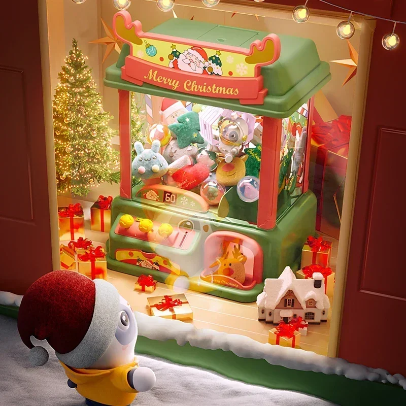 Máquina de garra de Navidad, juguetes, juego Arcade electrónico, Mini máquina de muñecas, venta de fiesta de música, regalo de Navidad de Papá Noel para chico - imagen 3