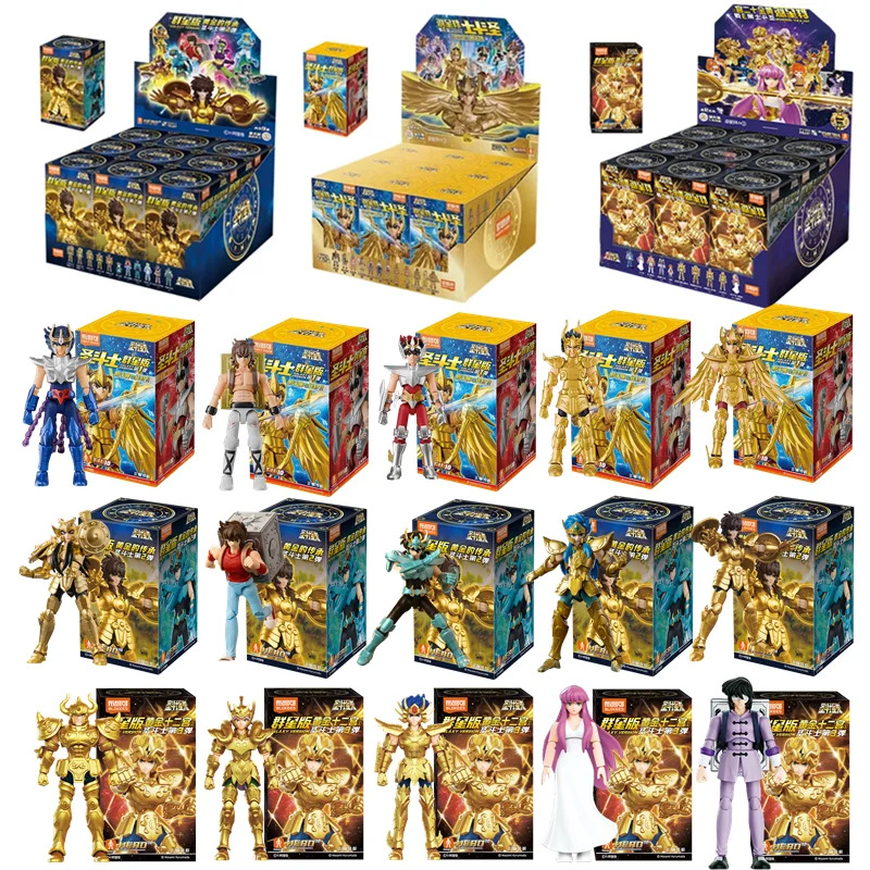 Original Blokees Gold Saint figura de acción campeón Saori Kido Seiya Mu Aiolia figura de ensamblaje juguetes para niños regalo de cumpleaños - imagen 3