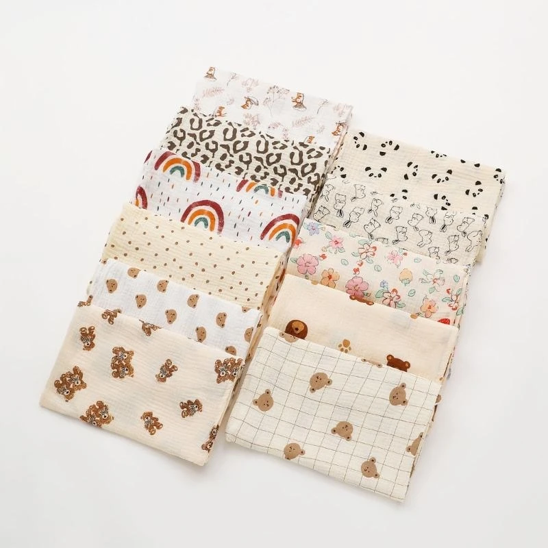 Manta envolvente mejorada M76C, mantas muselina algodón para recepción bebés para niñas y niños