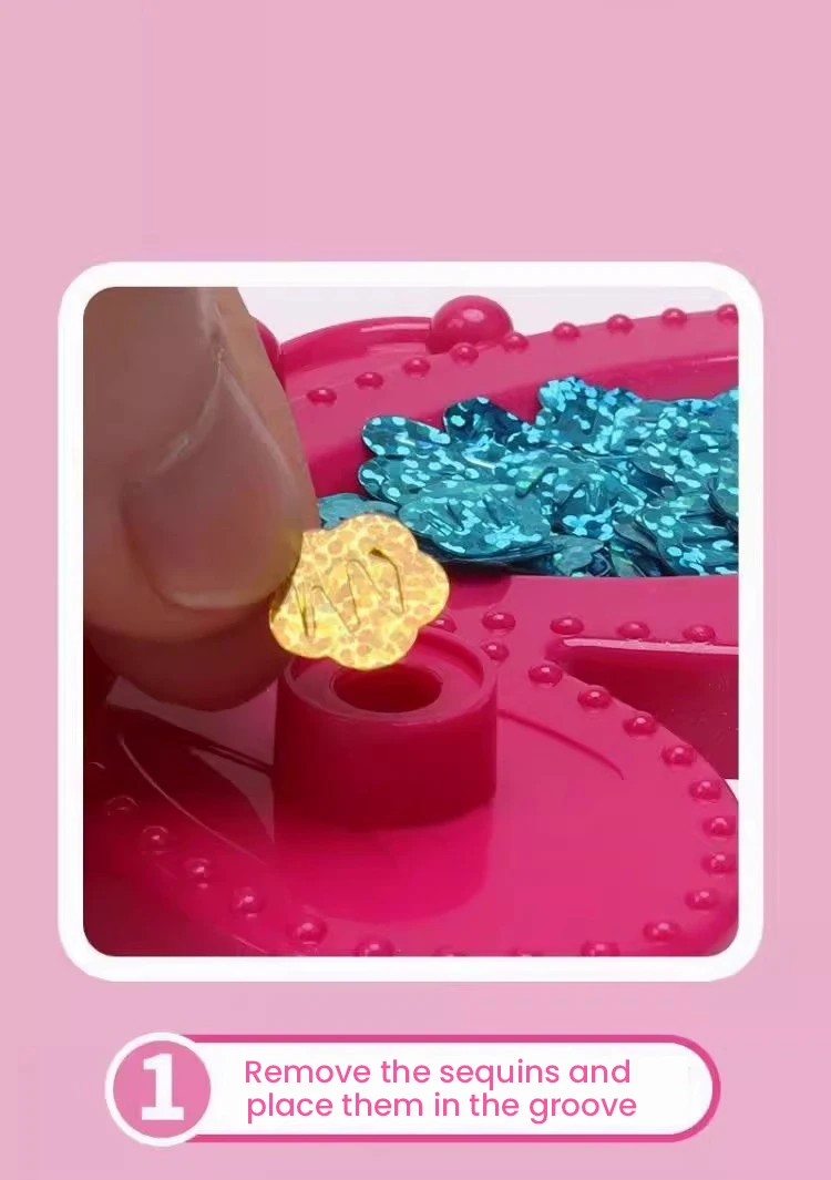 Kit de estampador de gemas para el cabello, joyas ostentosas para el cabello para niñas, juguetes, herramienta de peinado con diamantes brillantes reutilizables, juguete para juego de imitación, regalo - imagen 5