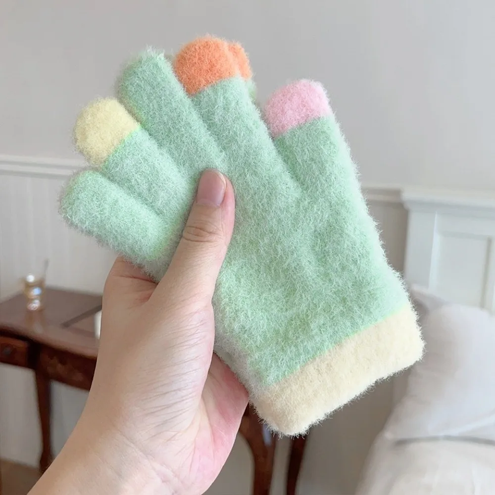 Guantes de invierno cálidos a la moda para niños, guantes de bebé a prueba de viento y frío, guantes elásticos de punto suaves para exteriores de 4 a 10 años - imagen 5