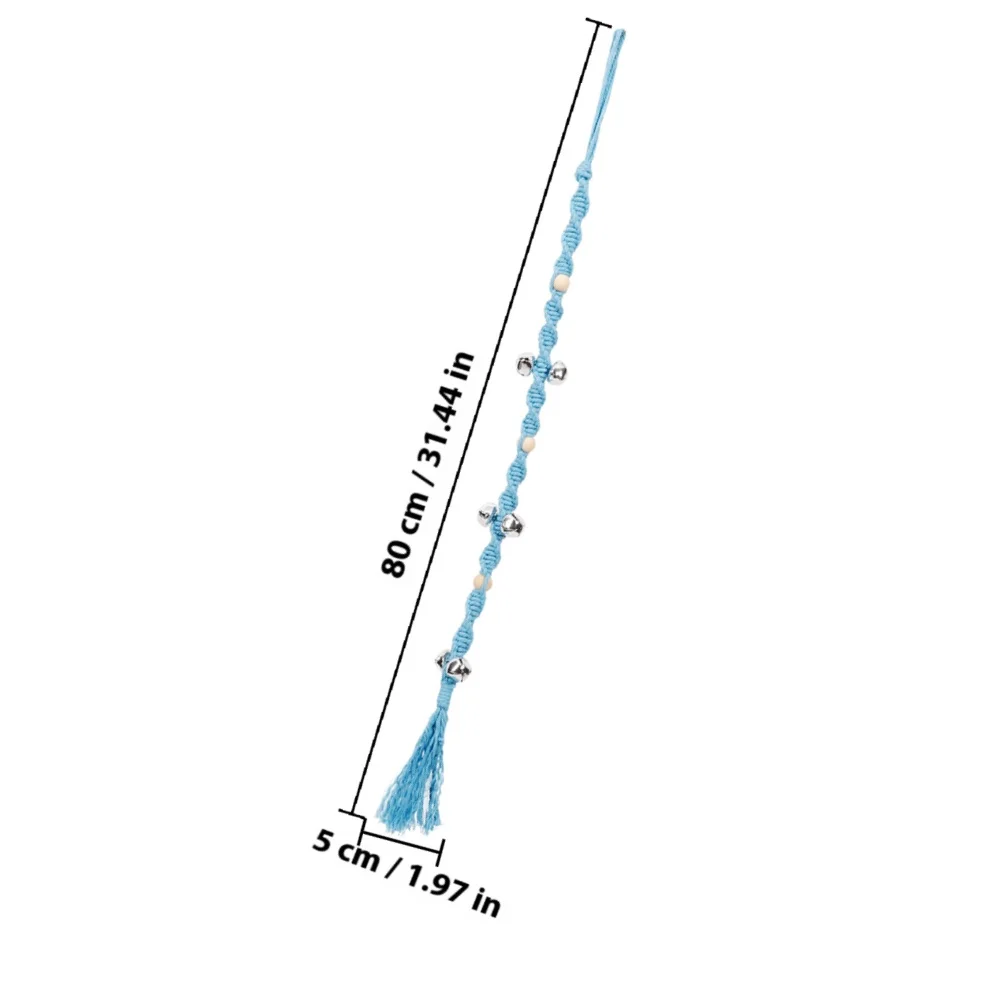 Campanas de entrenamiento para perros, 2 uds., para perilla de puerta, cuerda de algodón colgante, orinal para entrenamiento de cachorros, esencial para mascotas, alerta al aire libre, campanas para perros - imagen 2