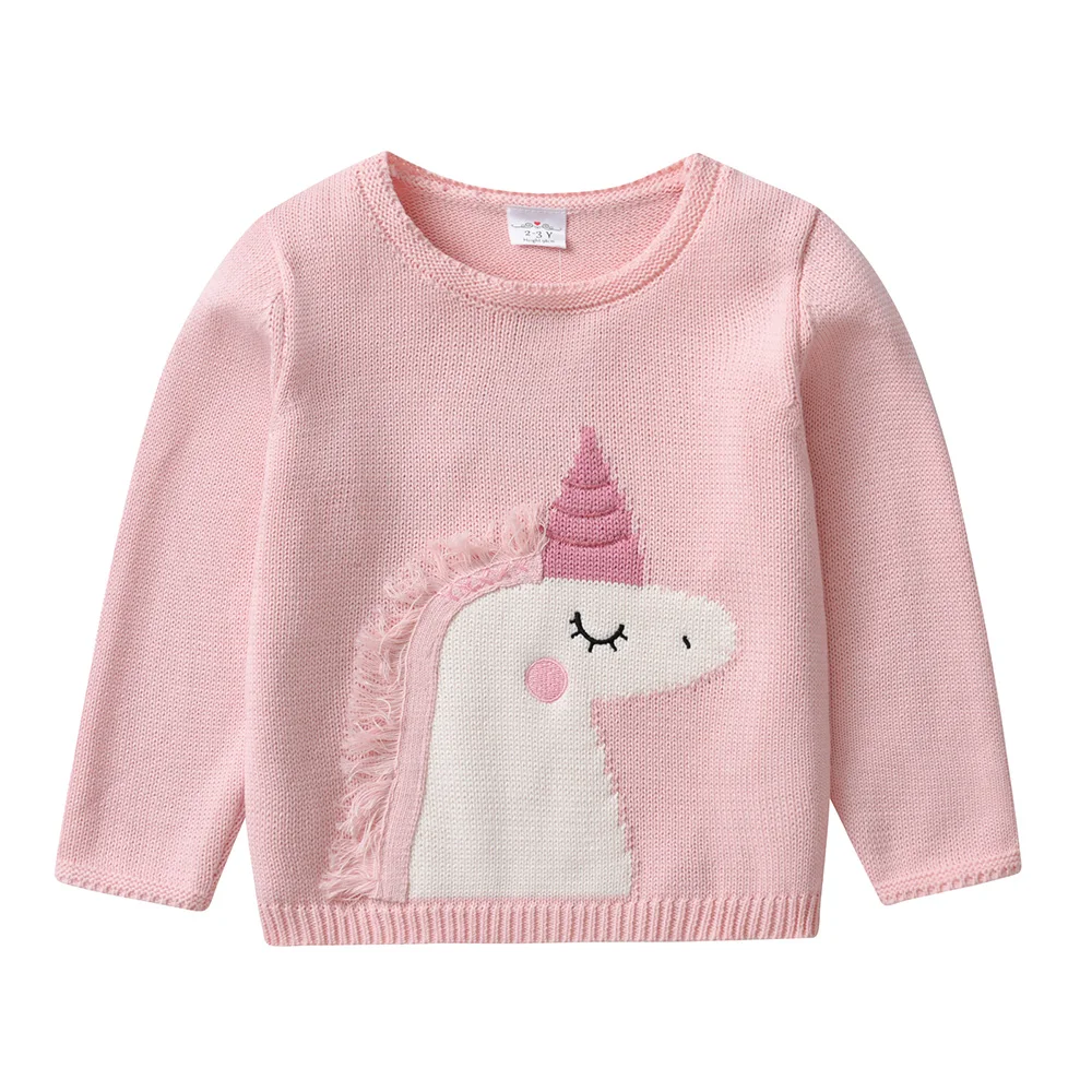 DXTON jersey infantil de punto con unicornio para niña