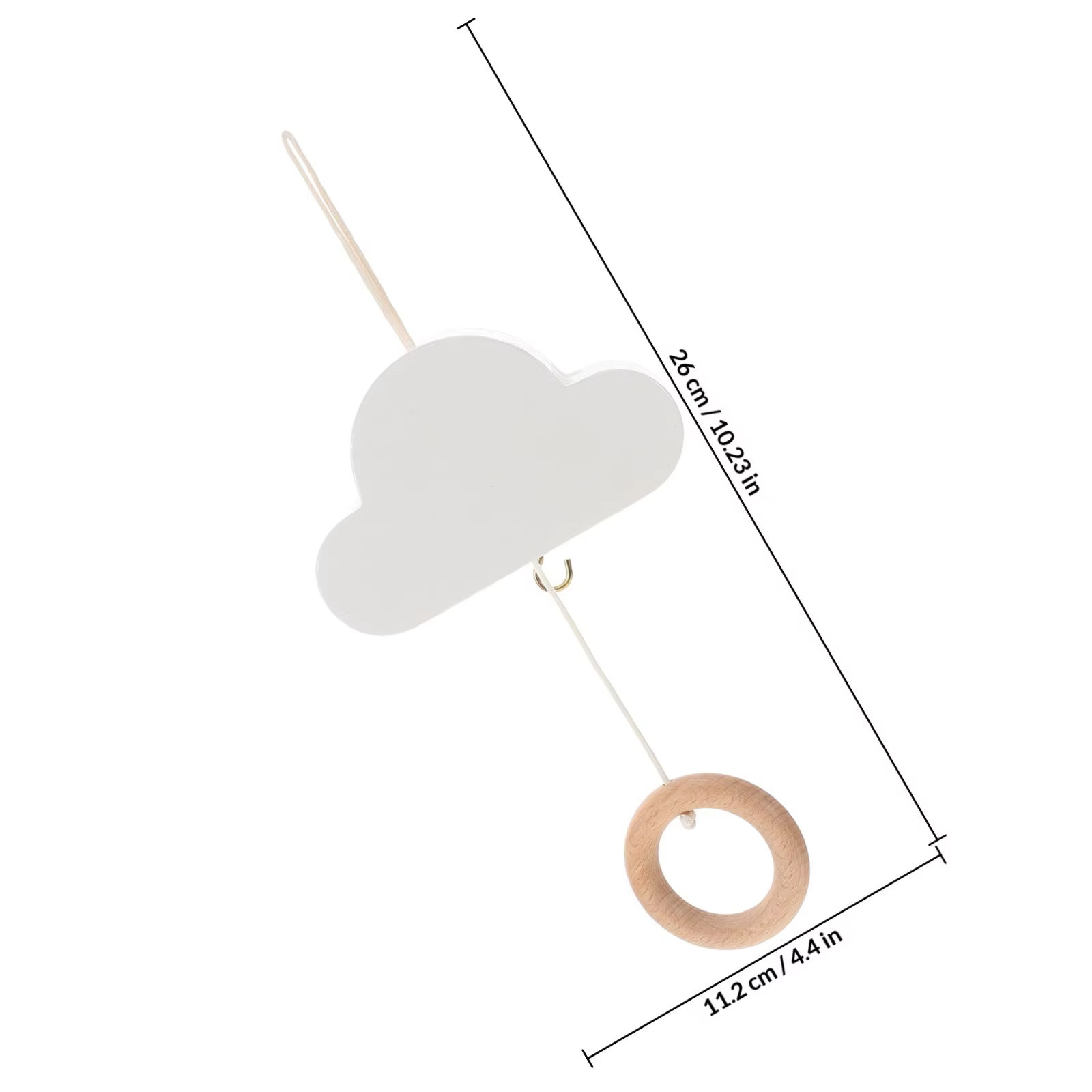 Móvil nube para cuna de bebé – Decoración minimalista boho