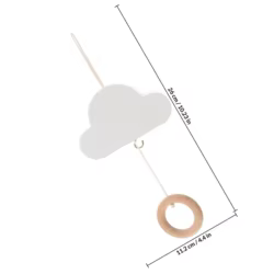 Móvil nube para cuna de bebé – Decoración minimalista boho