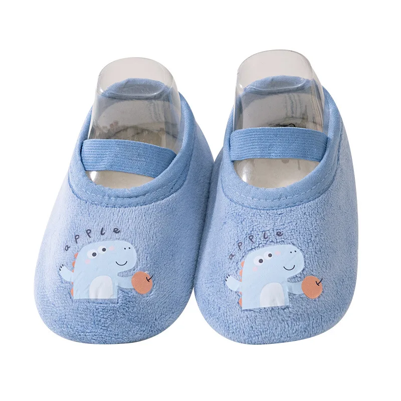 Calcetines antideslizantes para bebé, calcetines cálidos de invierno para recién nacido con suela de goma para niñas y niños, zapatillas de suelo para niños pequeños, novedad - imagen 5