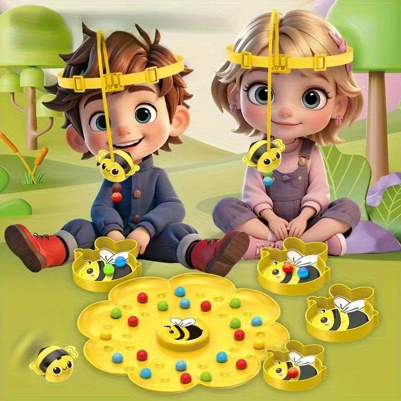 Juego de mesa multifuncional Little Bumblebee, rompecabezas, juguetes de pesca, juguetes educativos interactivos para niños, regalo de Navidad, juego familiar - imagen 2