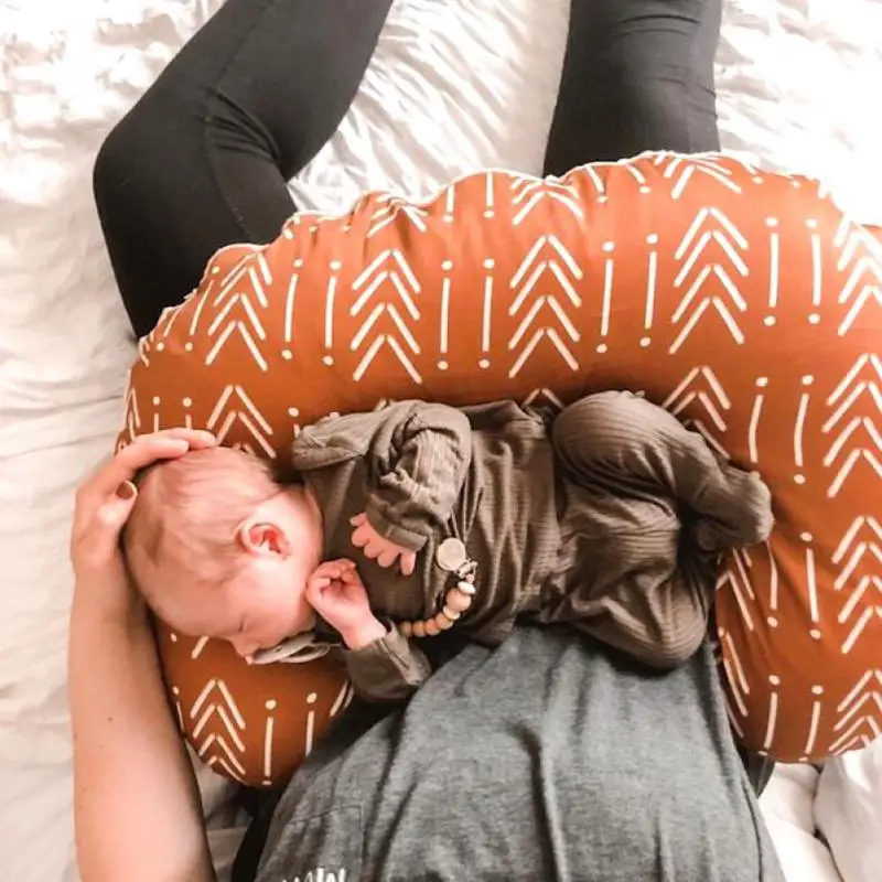 Almohada de lactancia desmontable, funda de cojín de alimentación infantil, funda de almohadas de lactancia para bebés recién nacidos, funda de almohada de lactancia en forma de U