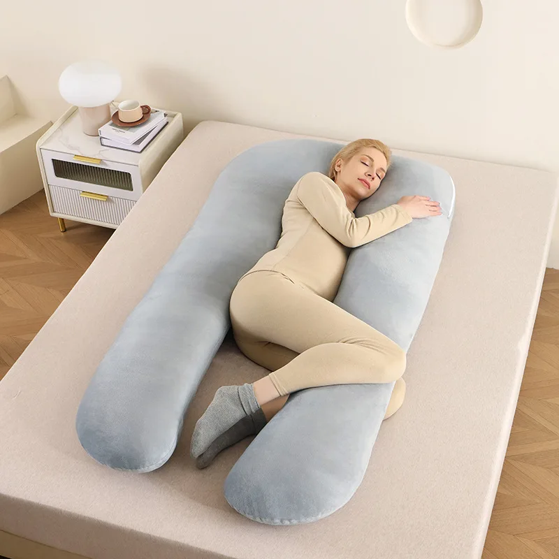 Almohada embarazo forma U – Algodón puro lavable