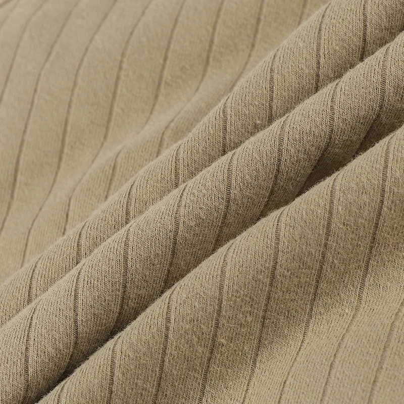 Camiseta de manga larga para niños y niñas, ropa de algodón con cuello redondo, top acanalado diagonal, 9M-14t - imagen 5