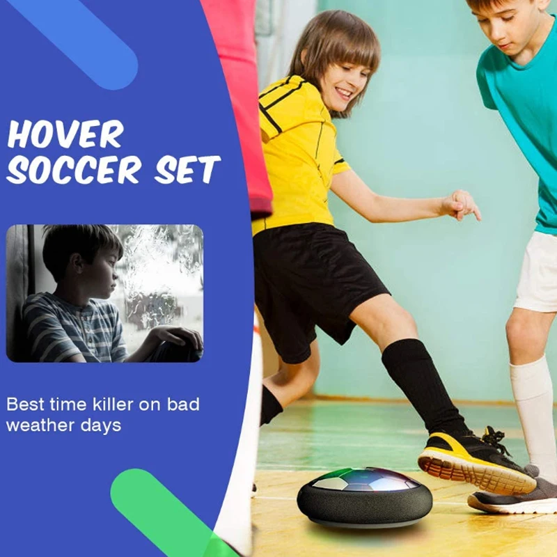 Balón de fútbol flotante eléctrico recargable para niños, juguete de fútbol flotante para interiores, juguete de fútbol interior y exterior, regalo de cumpleaños - imagen 2