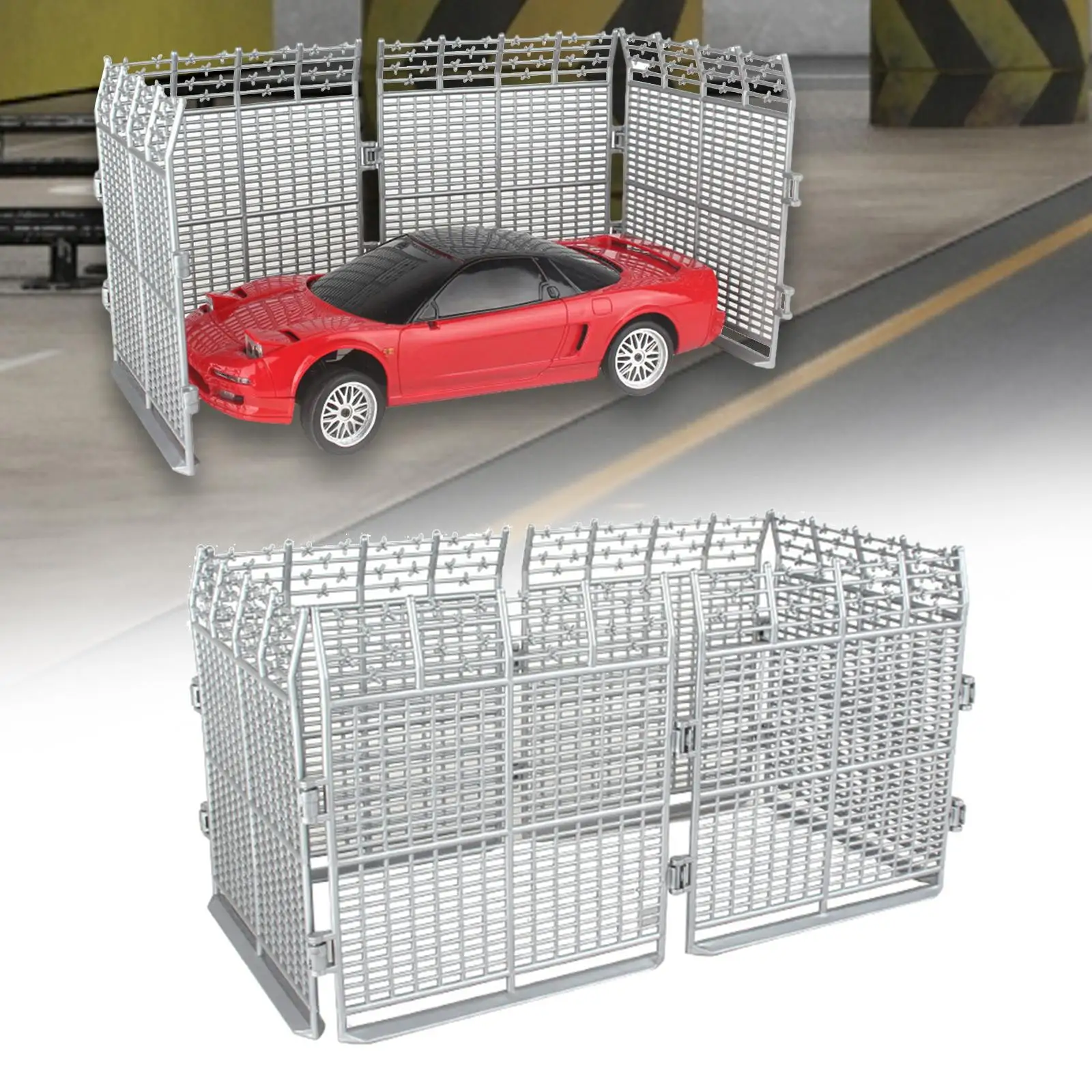 6Pcs Drifts Field Fence, 1/18 Drifts RC Car Fence Model Toy, Runway Panel Set RC Car Accessories,