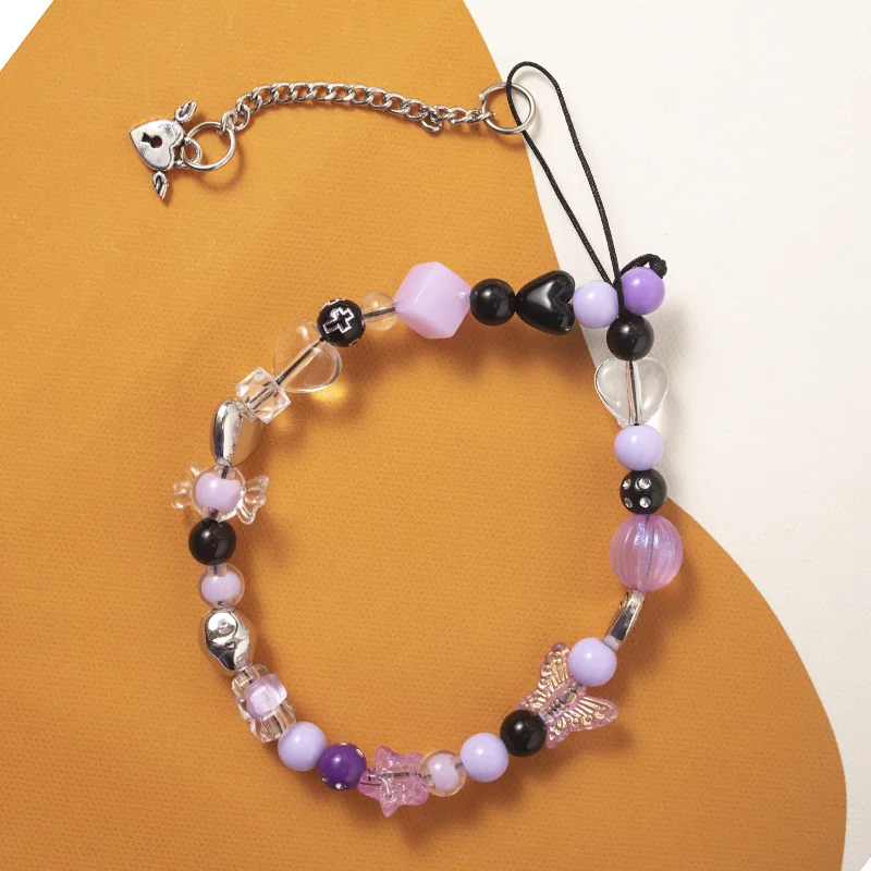 Pulsera antipérdida para móvil infantil con abalorios y lazo colorido - imagen 4